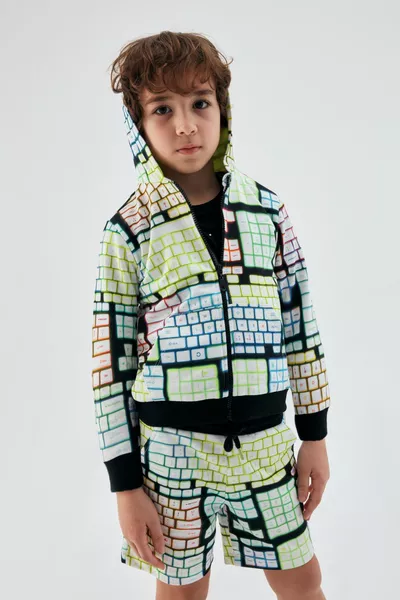 Bg Store Erkek Çocuk Desenli Eşofman Üstü 