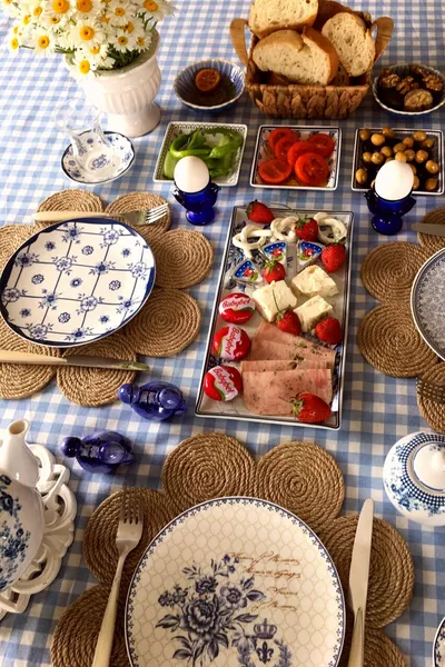 6 Pieces Daisy Straw Rope Placemat cm