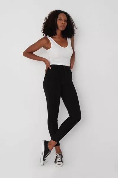 Jeans skinny a vita alta 