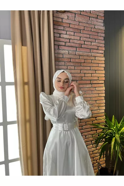 Hijab Avondjurk Wit