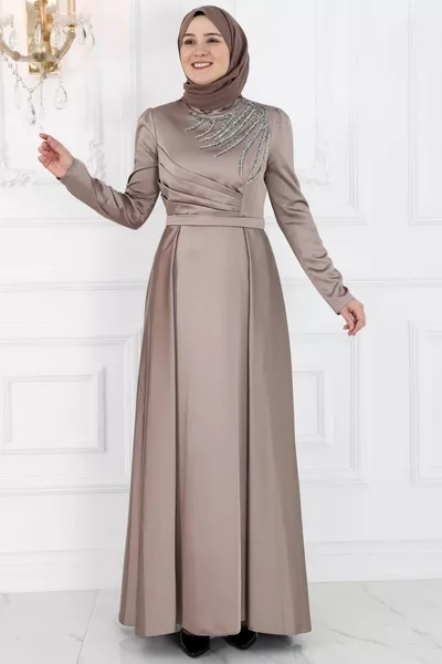 Вечерна рокля Berceste Satin Mink