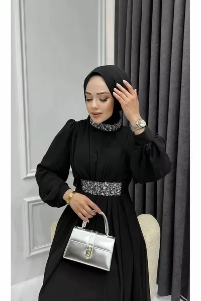 الخصر والحنجرة حجر مطرزة بحزام الشيفون طلب وعد الخطوبة فستان الزفاف مساء اللباس