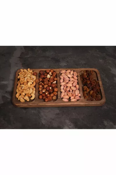 Solid Wood Snack Bowl - Breakfast - Coffee - Fruit Serving Plate
