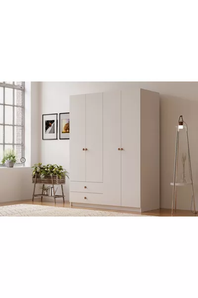 Guardaroba Ecem con 4 ante e 2 cassetti