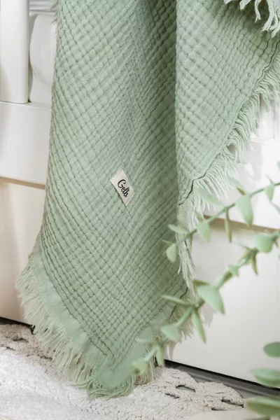 Mousseline 4-laags Babydeken cm x cm % Natuurlijke Biologische Katoen