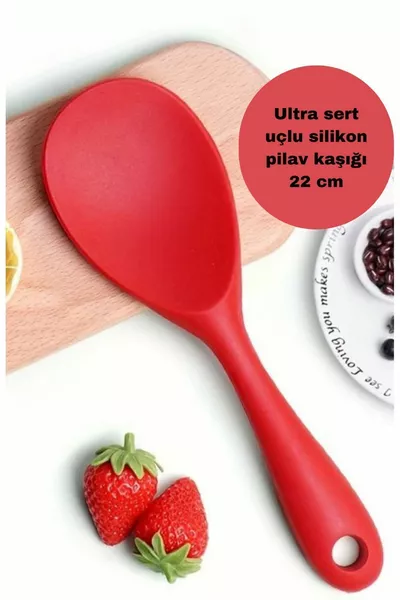 Cucchiaio per riso in silicone con punta ultra rigida da  cm, resistente ad alte temperature, antiaderente e ignifugo
