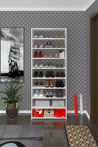 Shoe Cabinet Goya Byz ** Backless Shoe Office Cabinet Two Compartments