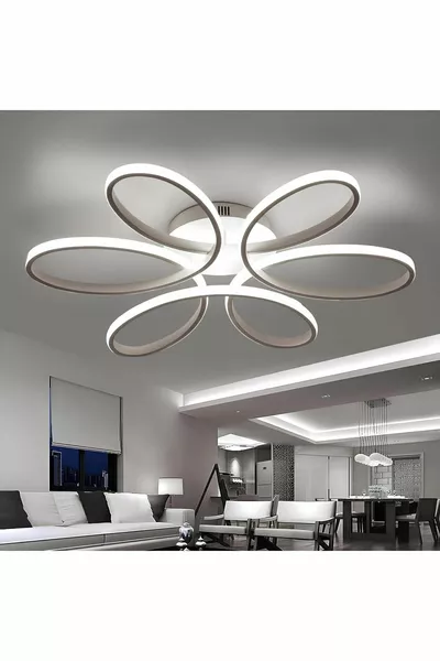 موديل مينيل ديكور زهرة الأقحوان بالكروم الرمادي القطر