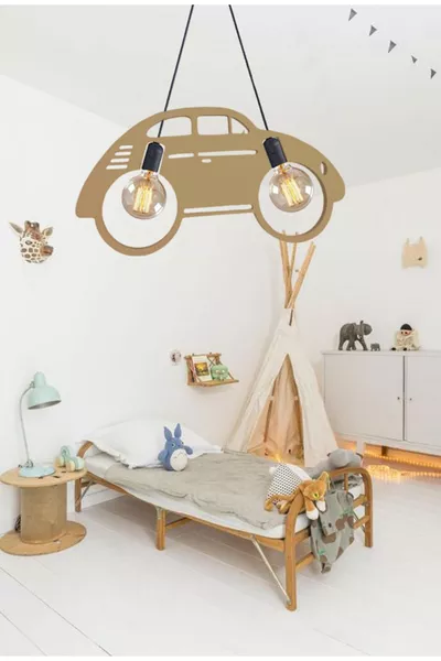 Suspension Woswos Moderne Rustique de Luxe Décorative Lampe Rétro pour Chambre d'Enfant et d'Adolescent
