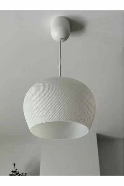 ثريا معلقة فردية بتصميم حديث أبيض محكم، على طراز بنترست، تصميم خاص (بيوبلاستيك) 