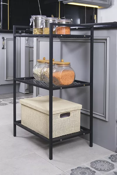 Metal Kitchen Storage Cabinet Metal Organizer Decorative Multi-Purpose Shelf