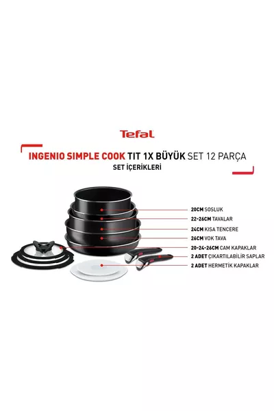 Titanium Ingenio Simple Cook 1x Large Set -  Pieces