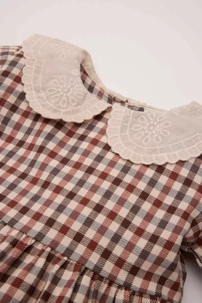 Baby Girl Checkered Long Sleeve Flannel Dress WN