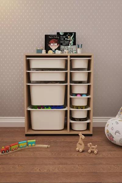 Zen Sonomo Boodschappenmand Multifunctionele Speelgoedkast Wit U