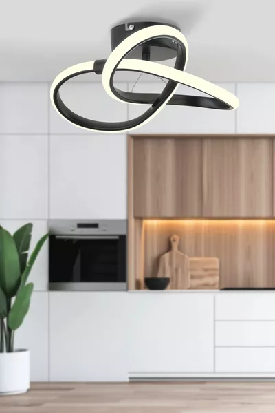 Alen Moderner Deckenleuchte Schwarz Weiß Licht Für Decke Neu Wohnzimmer Küche Flur LED Kronleuchter