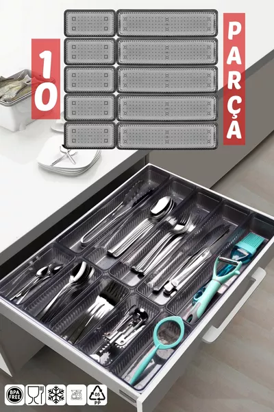 Вътрешен раздел за чекмедже за лъжици, организатор