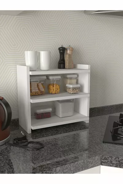 Mia Banko Countertop Multi-Purpose Shelf White