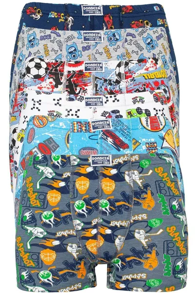 6er Pack bedruckte Jersey Jungen Boxershorts