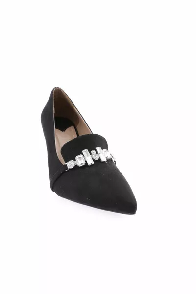 k Женские туфли на остром носке с кристаллами и тонкими каблуками