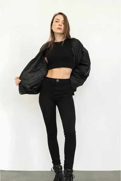 Black Bomber Jacket