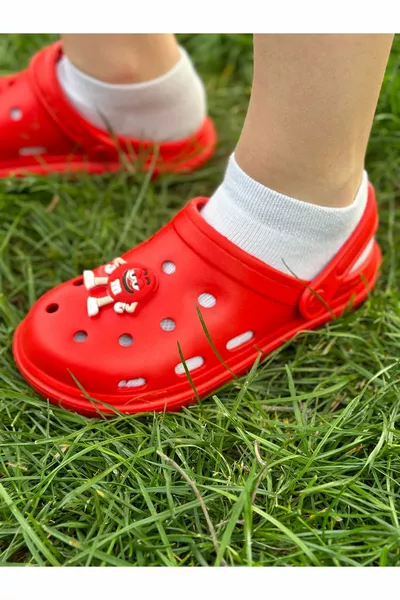 صنادل حمراء صيفية للأولاد صنادل شاطئ البحر