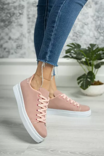 Lace-up Powder Women's Shoes
