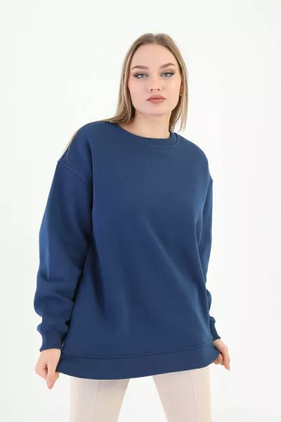 Bisiklet Yaka Oversize Sweetshirt
