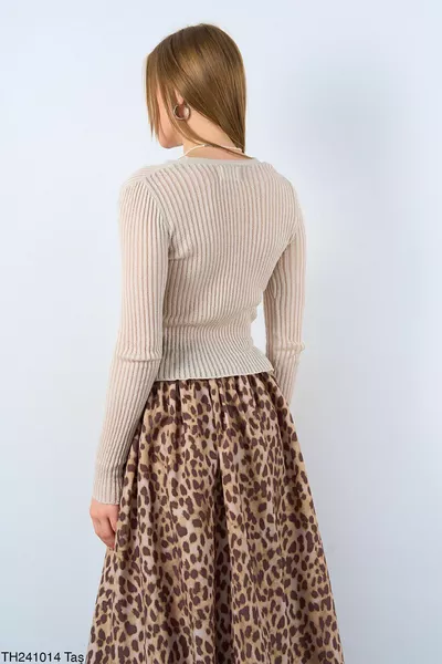 Женская леопардовая талия на резинке с баллонами