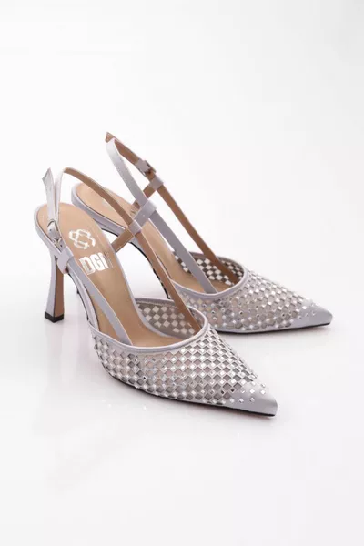  ЖЕНСКИЕ ВЕЧЕРНИЕ ТУФЛИ НА КАБЛУКЕ С ЗАВЯЗКОЙ СЗАДИ