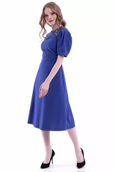 Women's Indigo, Bell Skirt, Watermelon Sleeve Dress