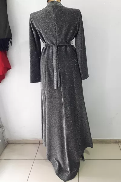 Glitter Hijab Evening Dress