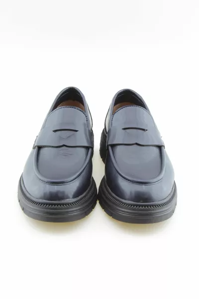 Marineblauwe loafer damesschoenen