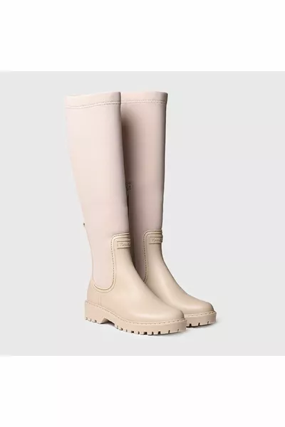 Stivali da pioggia da donna Cardiff Stivaletto Acqua Beige