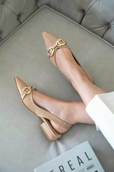 Suzi Дамски катарама Детайл кожени обувки Кожа