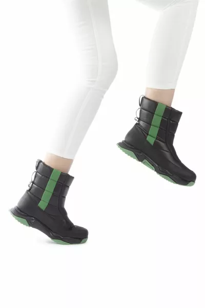  أحذية نسائية أسود-أخضر