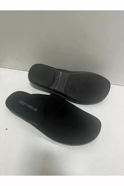 HEREN ZWARTE KLEUR INDOOR SABO MODEL WINTER ORTHOPEDISCHE ENIGE BRUIDEGOM SPORT STIJLVOLLE HUISPANTOFFELS PIERRO-3