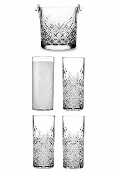 Zeitloses Raki Glas - Raki Glas Set mit Eiskübel 6 Do.