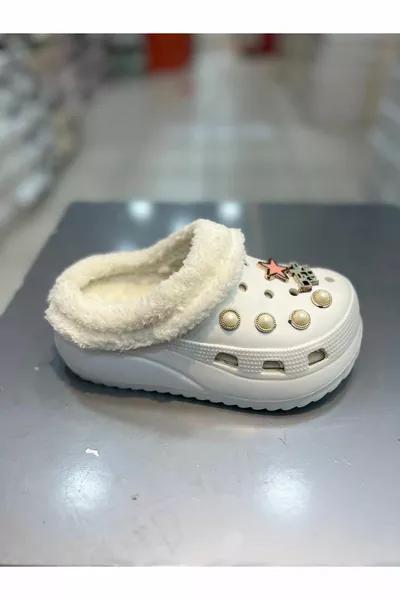 Woolen Stone Children's Closed House Slippers