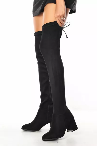  Casual stretchlaarzen voor dames/Zwart/