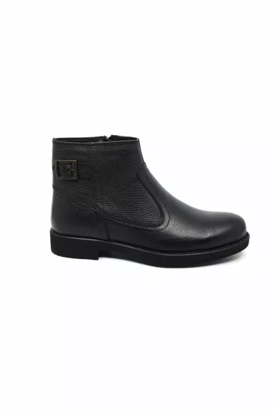 Leder Herren Pelz Einlegesohle Winter casual casual Reißverschluss Stiefel