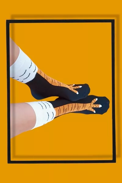 2 Piece Chicken Leg (Foot) Socket Socks Set (2 Pairs)