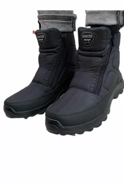 Waterproof Men's Snow Boots Textile Black ts