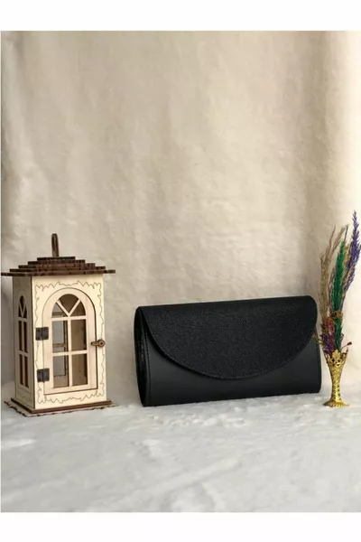 Efnan Store Черная вечерняя сумка-портфолио