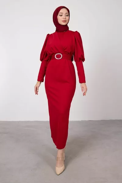 Dames Front Cross Sukuba Pencil Dress