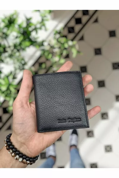  Натуральная кожа Черный цвет Отделение для кредитных карт 3 Отделение для удостоверения личности Бумажное отделение для денег Женщины Мужчины Кошелек