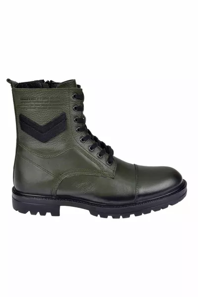 Echtleder Postal Herrenstiefel -m Khaki