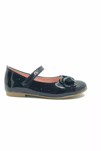 İremsu Ribbon Velcro Ballerine da ragazza NERO