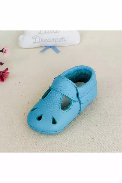 Bee Cloud Blue First Step Shoe