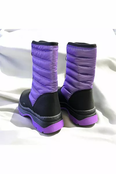 Момичета лилави ботуши за сняг