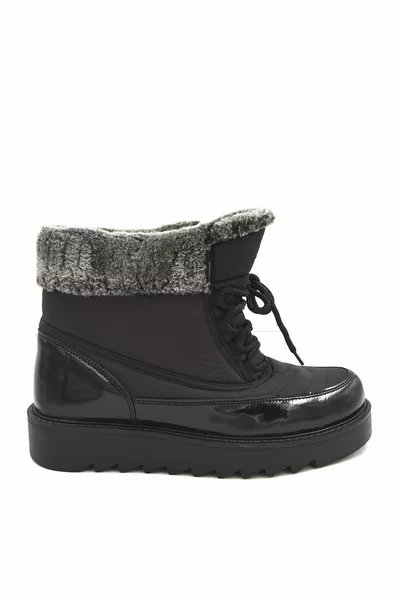 Женские черные лакированные кожа ручной работы, удобные повседневные зимние сапоги